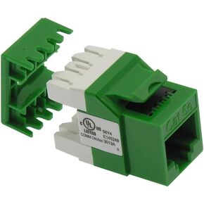 Cat.5E RJ45 110 Type 180° Keystone Jack Green