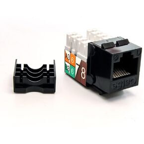 Cat.5E RJ45 110 Type Keystone Jack Black