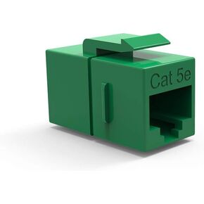 Cat.5E Inline Coupler w/Keystone Latch Green