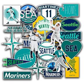 27 PCS American Baseball Team Stickers for Water Bottle, Laptop, Bicycle, Computer, Motorcycle, Travel Case – Waterproof Vinyl Decals for Kids, Teens, Adults, Scrapbook, Helmet, Luggage – 2-2.5 Inches
