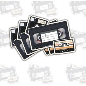 3Pcs I Am This Old Sticker Funny Floppy Disk VHS Tape Audio Cassette Showing Age Vinyl Bumper Sticker Gift I Am This Old Stickers VHS Tape Car Decal for Laptop Water Bottle Toolbox Phone Case 3"