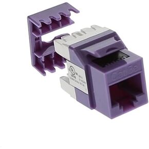 Cat.5E RJ45 110 Type 180° Keystone Jack Purple