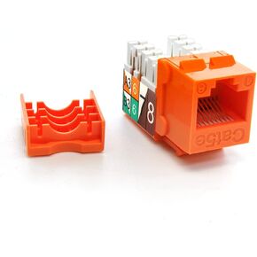 Cat.5E RJ45 110 Type Keystone Jack Orange