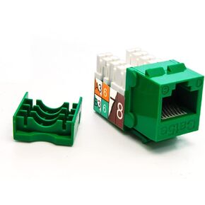 Cat.5E RJ45 110 Type Keystone Jack Green