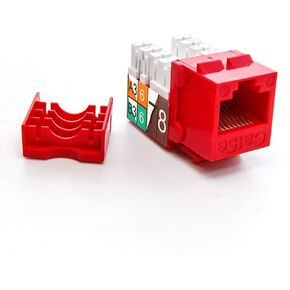 Cat.5E RJ45 Type 110 Keystone Jack Red