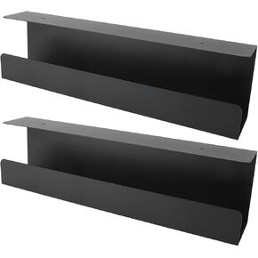 Fafeicy Cable Management Tray Set Neat Under Desk Wire Tray for Office, Durable Carbon Steel Construction