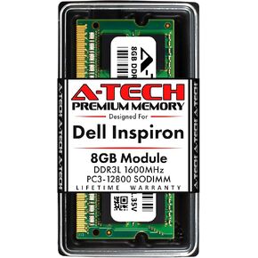 A-Tech 8GB RAM for Dell Inspiron 22 3263, 3265 All-in-One | DDR3/DDR3L 1600MHz SODIMM PC3L-12800 204-Pin Non-ECC Unbuffered Memory Upgrade Module