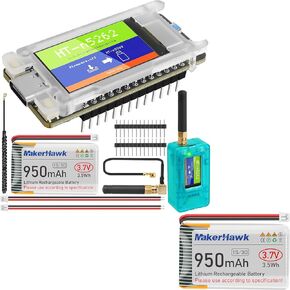 Mesh Node T114 Board V2 with Case and 950mAh Battery Set + MakerHawk 3.7V 950mAh LiPo Battery