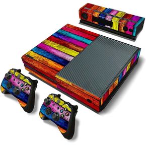 Cnniko2 Skin Decal Stickers for Xbox One Console + 2 Controller, PVC, Grain Pattern Style, H12