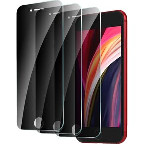 3 Pack for iPhone SE 2022 / iPhone SE 2020 / iPhone 8 / iPhone 7 Privacy Screen Protector, Anti Spy Tempered Glass 9H Hardness Film, Scratch Resistant