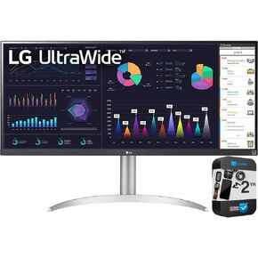 LG 34WQ650-W 34" 21:9 UltraWide Full HD (2560 x 1080) 100Hz IPS Monitor (Renewed) Bundle with 2 Year CPS Enhanced Protection Pack