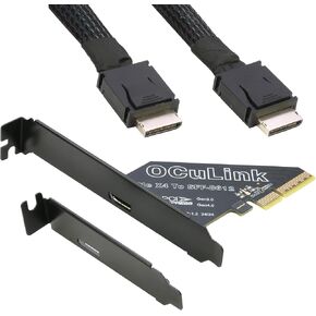 RIITOP PCIe to Oculink Adapter for eGPU [1-Port] + Oculink Cable Short [1.6FT]