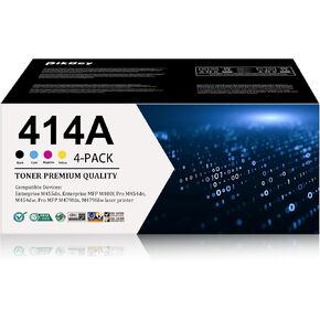 414A Toner Cartridge Compatible for 414A Toner Cartridges 4 Pack Replacement for HP Enterprise M455dn, Enterprise MFP M480f, Pro M454dn Printers (4 Pack, 1Black/ 1Cyan/ 1Magenta/ 1Yellow)