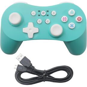 USonline911 Green Wireless Pro Controller for Nintendo Switch/Switch Lite/Switch OLED Gamepad Joystick Remote Game Controller Built-in 40mAh Battery, Turbo, Dual Vibration