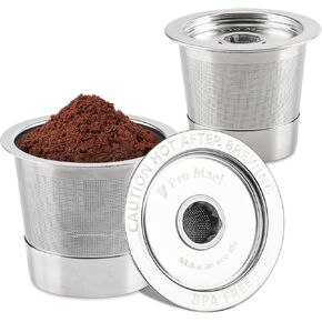 Pro Mael 2-Pack Reusable K Cups Coffee Pods, Universal Stainless Steel Refillable Reusable K Cup Coffee Filters