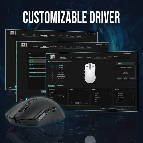EPOMAKER Ajazz AK820 Pro 75% Mechanical Keyboard+Click Gaming Mouse Wireless 2.4Ghz/Bluetooth/Type-C in Saudi Arabia