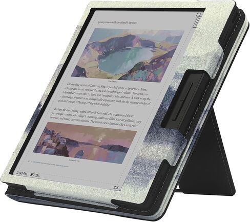 Double Stand Case for 7'' Onyx Boox Go 7 / Boox Tablet Go Color 7 (Gen II/Gen I 2025/2024) /Boox Page Cover with Elastic Pen Holder/Auto Sleep&Wake/Double Hand Strap (Black) in Saudi Arabia