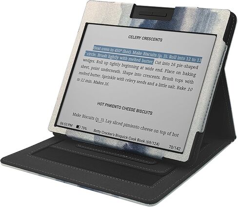 Double Stand Case for 7'' Onyx Boox Go 7 / Boox Tablet Go Color 7 (Gen II/Gen I 2025/2024) /Boox Page Cover with Elastic Pen Holder/Auto Sleep&Wake/Double Hand Strap (Black) in Saudi Arabia