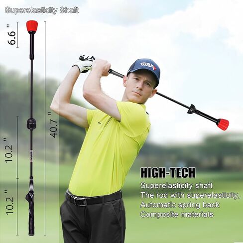 PGM Golf Swing Trainer Aid -2.0 Golf Swing Training Aid Golf Practice Warm-Up Stick for Strength Flexibility and Tempo Training -Suit for Practice Chipping Hitting Golf Accessories in Saudi Arabia
