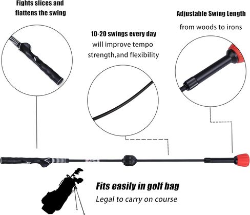 PGM Golf Swing Trainer Aid -2.0 Golf Swing Training Aid Golf Practice Warm-Up Stick for Strength Flexibility and Tempo Training -Suit for Practice Chipping Hitting Golf Accessories in Saudi Arabia