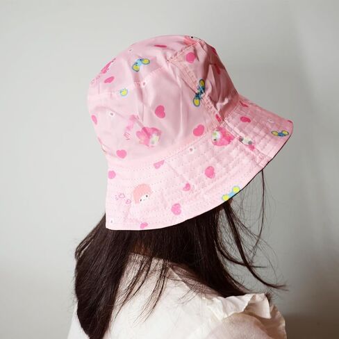 قبعة دلو Kawaii Kitty للنساء، قطن مطبوعة مزدوجة الجانب، قبعة دلو قابلة للعكس، قبعة صيد خفيفة الوزن عصرية، قبعة شمس in Kuwait