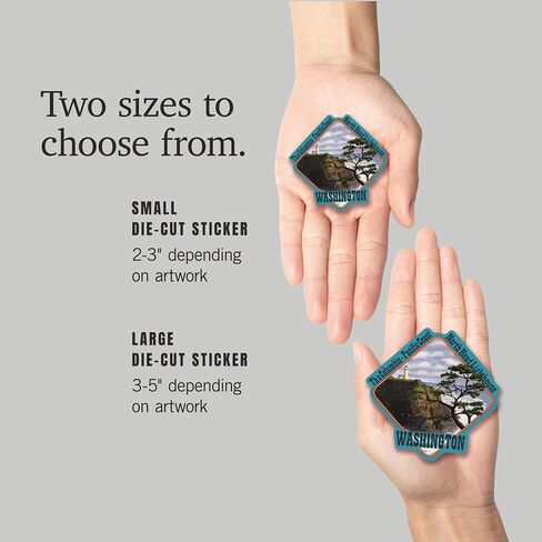 Die Cut Sticker North Head Lighthouse, Washington, The Columbia, Pacific Coast, Vinyl Sticker 1 to 3 inches (Waterproof Decal for Cars, Water Bottles, Laptops, Coolers), Small in Saudi Arabia