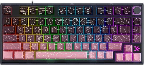 لوحة مفاتيح ألعاب Molgria X Skyloong 75 ٪ ، GK75 HE USB لوحة مفاتيح ميكانيكية مملوكة للمغنطة مع USB مع ملف تعريف ملف تعريف مزدوج PBT ، إضاءة خلفية RGB المواجهة جنوبًا (خط Blackberry Horizon) in Saudi Arabia