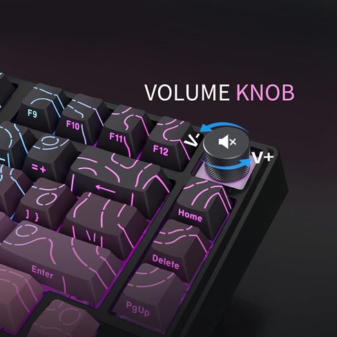 لوحة مفاتيح ألعاب Molgria X Skyloong 75 ٪ ، GK75 HE USB لوحة مفاتيح ميكانيكية مملوكة للمغنطة مع USB مع ملف تعريف ملف تعريف مزدوج PBT ، إضاءة خلفية RGB المواجهة جنوبًا (خط Blackberry Horizon) in Saudi Arabia