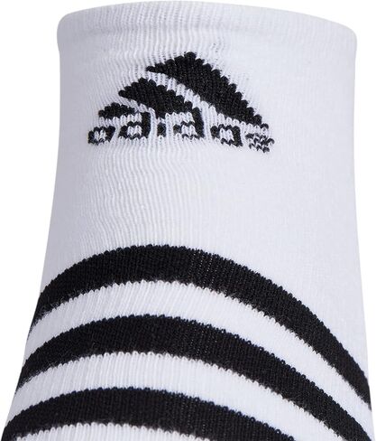 adidas Men's 3-Stripe No Show Socks with Arch Compression for a Secure fit (3-Pair), Black/Onix Grey/White, Large in Saudi Arabia
