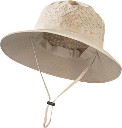 Rosoz Sun Hat for Men Women Boonie Bucket Hat Wide Brim Breathable Cooling Fishing Hats Safari Beach Garden UV Protection in Saudi Arabia