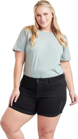 Royalty For Me Women's 1 Button High Rise Cuffed Shorts in Saudi Arabia