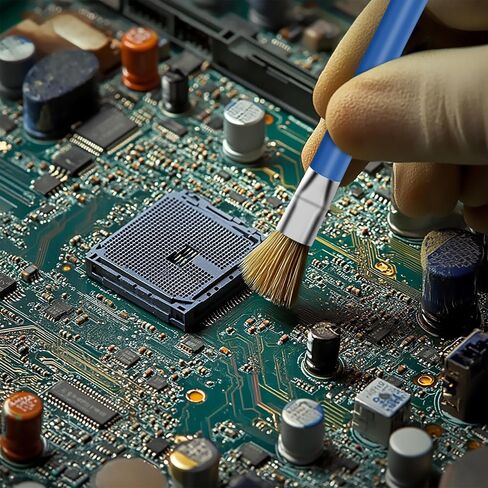 GTHUNDER 2pcs Phone Motherboard IC Cleaning Brush,Double Head Anti-Static ESD Safe Hard Brush,Motherboard and Tools Cleaning Brush for Computer,Mobile Phone,Watch Etc Circuit Board Cleaner-Blue+Orange in Saudi Arabia