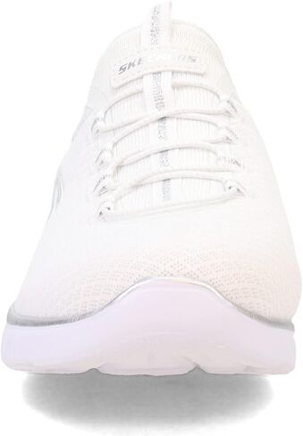 Skechers womens Summits Sneaker, White/Silver, 5 US in Saudi Arabia
