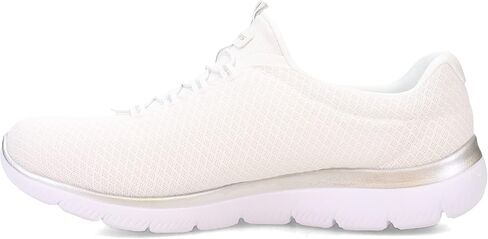 Skechers womens Summits Sneaker, White/Silver, 5 US in Saudi Arabia