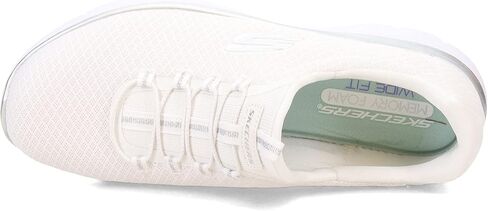Skechers womens Summits Sneaker, White/Silver, 5 US in Saudi Arabia