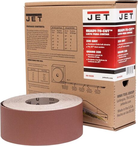 Powermatic JET Ready-to-Cut Sandpaper, 220 Grit (60-9220) in Kuwait