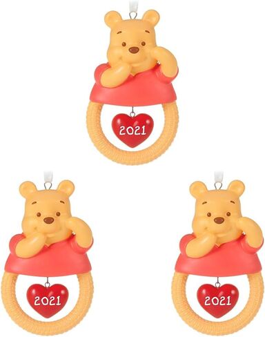 Hallmark Keepsake Christmas Ornament, Year Dated 2021, Disney Winnie The Pooh Baby's First Christmas, Porcelain in Kuwait