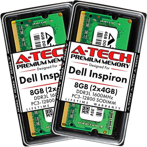 A-Tech 8GB RAM لـ Dell Inspiron 22 3263 ، 3265 All-in-One | DDR3/DDR3L 1600MHz SODIMM PC3L-12800 204-PIN وحدة ترقية الذاكرة غير المقلدة in Kuwait