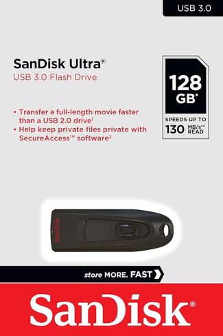 SanDisk 128GB (3 Pack) Ultra 130MB/s USB 3.0 Flash Drive SDCZ48-128G Bundle with (1) GoRAM Card Reader (128GB) in Saudi Arabia