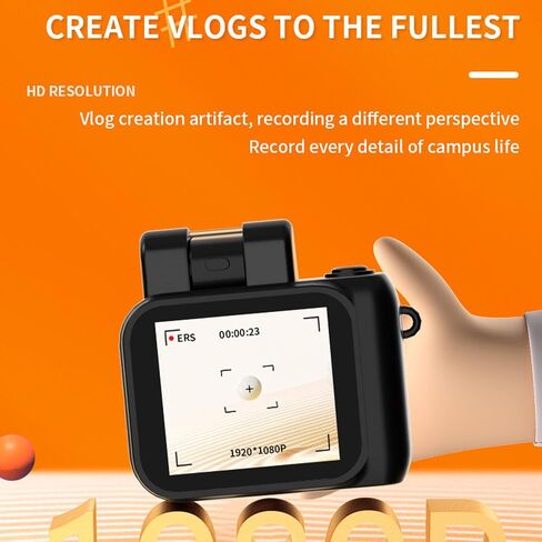 Greensen Compact Action Camera 1080p HD Vlog Camper Travel Camcorder مع شاشة ملونة للأطفال in Kuwait