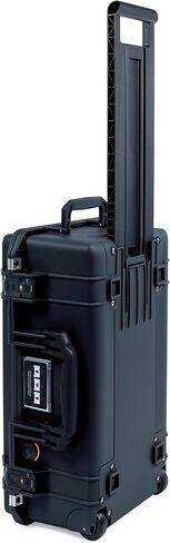 Pelican Air 1535 Carry-on Case by ColorCase - Black - Medium Size Waterproof Case with TrekPak Divider System & Mesh Lid Organizer - Lime Green Handles & Latches in Kuwait