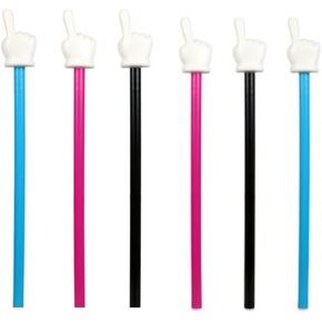 TDST Set of 6 Classroom Finger Pointers Pointer Stick Reading Extra Long Large Assorted Colorful for Teachers with TDST Kupiga Kelele.