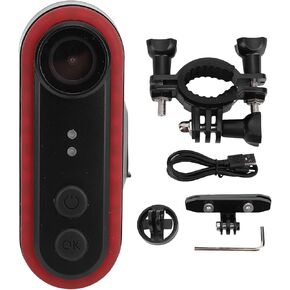 Bike Camera, 150° Wide Angle 1080P Rechargeable Bicycle Rear View Camera with Tail Light for Mountain Road Bike (64GB)