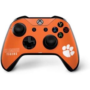 Skinit Decal Gaming Skin Compatible with Xbox One X Controller - Officially Licensed Clemson University Orange Jersey Design