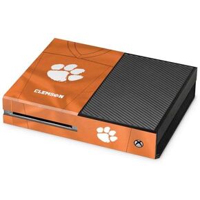 Skinit Decal Gaming Skin Compatible with Xbox One Console - Officially Licensed Clemson University White Jersey Design