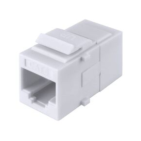 Cat6 Keystone Pass-Through Coupler Jack, White