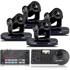 FoMaKo 60FPS 4K NDI PTZ Camera, 20X Optical Zoom,Suitable for Education & Professional Training LiveStreaming Including Online Classes and Skill tutorials(K820NX4+KC608 Pro+M2)