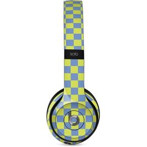 Skinit Decal Audio Skin Compatible with Beats Solo 2 Wired - Officially Licensed Skinit Originally Designed Neon Checkered Design
