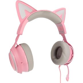 Gaming Headset Cat Ear Headphone 3 Sound Effect Ergonomic with Microphone for Kids Adults