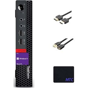 Lenovo ThinkCentre M625q Mini Form Factor Business Desktop, AMD Dual Core Turbo Speed: 2.4 GHz, 8GB RAM, 128GB SSD, DisplayPort, Multiple USB Ports,RJ-45, Windows 11 Pro, with MTC Accessories